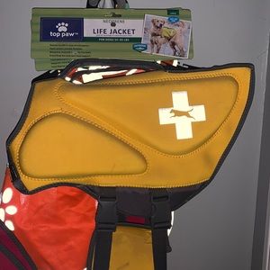 Large yellow dog life jacket